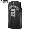 Barn Detroit Pistons Tröja Cade Cunningham Nike 2023-24 City Edition Svart Swingman